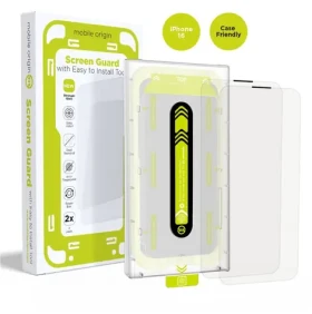 Mobile Origin Screen Guard ochranné sklo pro Apple iPhone 16 s aplikátorem čirá / 2 ks (SGA-i16-2pk)