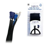 LogiLink Kabelový organizér flexibilní černá / Kabelový organizér / 180 cm / -30 až 125 °C (KAB0006)