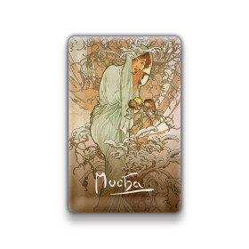 Magnet Alfons Mucha Zima, 54 85 mm
