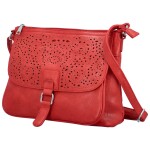 Stylová dámská koženková crossbody kabelka Stacy, červená