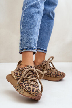 Dámské Zamszové Tenisky Na Platformě S Tlustým Šněrováním Panthera Artiker 55C0135 Hnědé 38