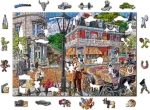 WOODEN CITY Dřevěné puzzle Hlavní ulice 2v1