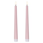 STAR TRADING LED svíčka Flamme Candy Pink – set 2 ks, růžová barva, plast