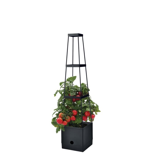 STREND PRO 213982 Květináč plastový s opěrnou věží, 25x25x105cm