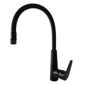 RAV Slezák - AMUR - Dřezová baterie s flexibilním ramínkem, Černá - matná, 1/2" AM719.5/10CMAT