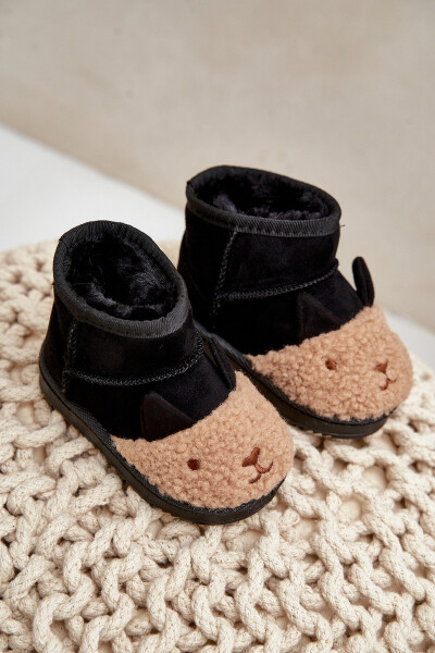 Zateplené dětské sněhule Lamy černé Esandira 28