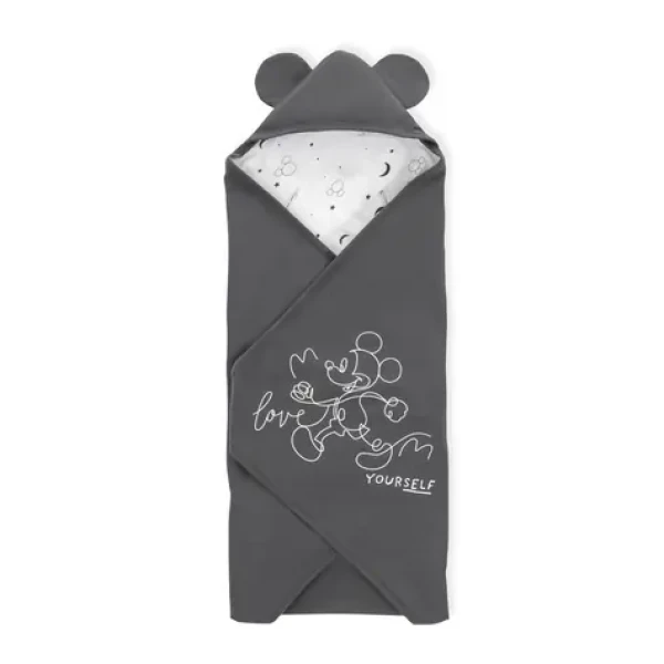 Hauck Zavinovací deka do autosedačky a kočárku Snuggle Mickey Mouse Anthracite (HK710104)