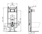 IDEAL STANDARD - ProSys Předstěnová instalace 80 M pro závěsné WC R014367