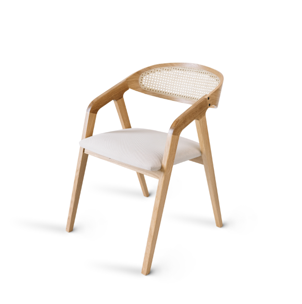 MURDIA trade s.r.o. Jídelní židle křesílko FRAME CANE - dub MUR-FRAME-CANE-DUB