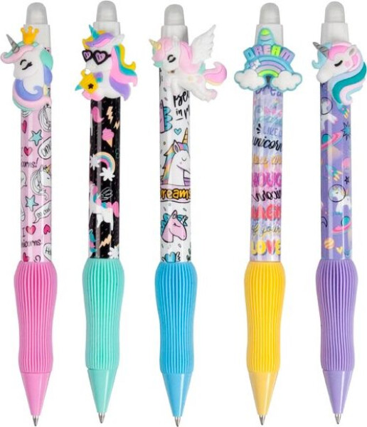 Kuličkové pero gumovací Unicorn, 0,5, modré