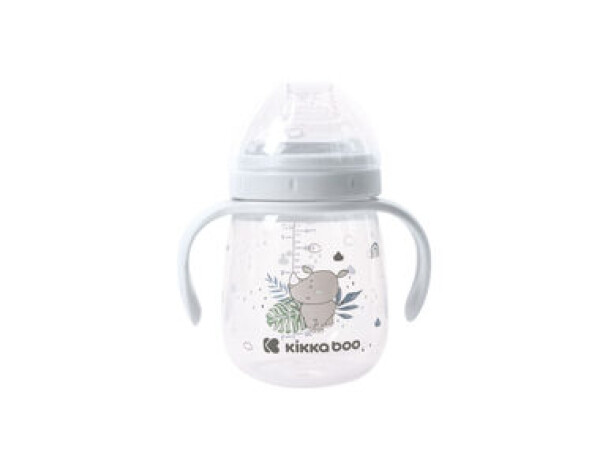 KikkaBoo hrnek se silikonovým pítkem 240ml Savanna Blue