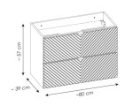 COMAD - Skříňka pod umyvadlo 80cm 2 zásuvky 5907611667040