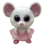 BEANIE BOOS NINA, 15 cm - bílá myš