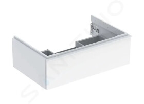 GEBERIT - iCon Umyvadlová skříňka, 74x25x48 cm, 1 zásuvka, lesklá bílá 502.311.01.1
