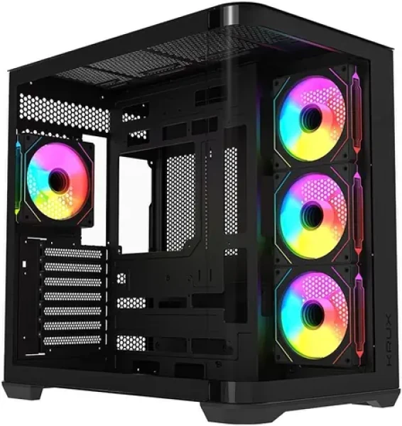 KRUX Tano černá / PC skříň / E-ATX / ATX / micro-ATX / mini-ITX / zakřivené sklo (KRXD015)
