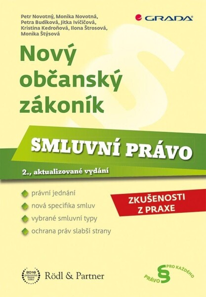 Nový občanský zákoník Smluvní právo Petr Novotný,