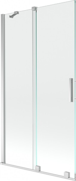 MEXEN/S - Velar Dvoukřídlá posuvná vanová zástěna 100 x 150 cm, transparent, chrom 896-100-000-01-01