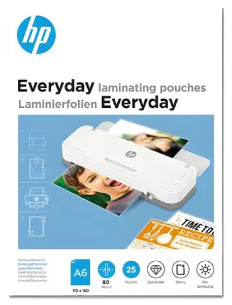 HP Everyday A6 / Laminovací fólie / 80 mic / lesklé / 25 ks (9156)
