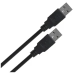 LANBERG CA-USBA-20CU-0010-BK černá / Kabel USB-A na USB-A / USB 2.0 / 1 m (CA-USBA-20CU-0010-BK)