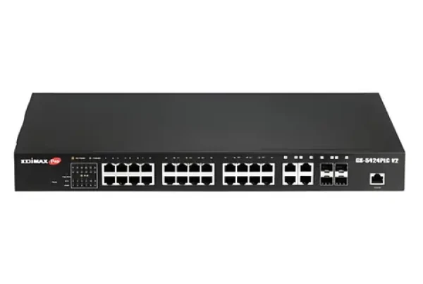 Edimax GS-5424PLC V2 / Switch / 24x GE PoE+ / 4x SFP / 400 W / Managed / 1U (GS-5424PLC V2)
