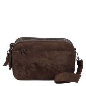 Semišová dámská crossbody kabelka Lory, tmavě hnědá