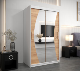 Šatní skříň Abi W0 Barva korpusu: Bílá, Rozměry: 120 cm, Dveře: Dub artisan