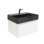 Koupelnová skříňka s baterií a umyvadlem SAT Evolution 1 58x30x44,8 cm bílá mat SATEVO60WMU2BBA SATEVO60WMU2BBA