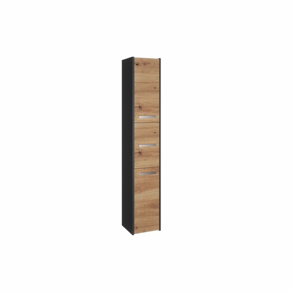 FRONTI Koupelnová skříňka S33 Antracit + dub artisan