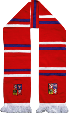 STØÍDA SPORT Šála tištěná Český hokej státní znak červená