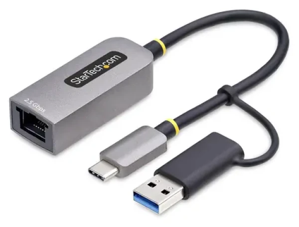 StarTech adaptér USB-C na Ethernet šedá (U2GA-USB-C-ETHERNET) / Síťový adaptér / 5 Gbps / USB-A redukce / 15 cm (U2GA-USB-C-ETHERNET)