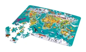 Hape Dětské puzzle - Mapa světa 2 v 1