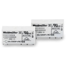 Weidmüller RSS113012 12Vdc-Rel1U, 4061610000-1 zátěžové relé, monostabilní, 1 cívka, 250 V/AC, 250 V/DC, 6 A, 1 ks
