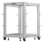 Lanberg Open Rack 15U šedá / Rozvaděč / 19" / 600x600-1100 mm / nosnost 600 kg (OR01-6115-S)