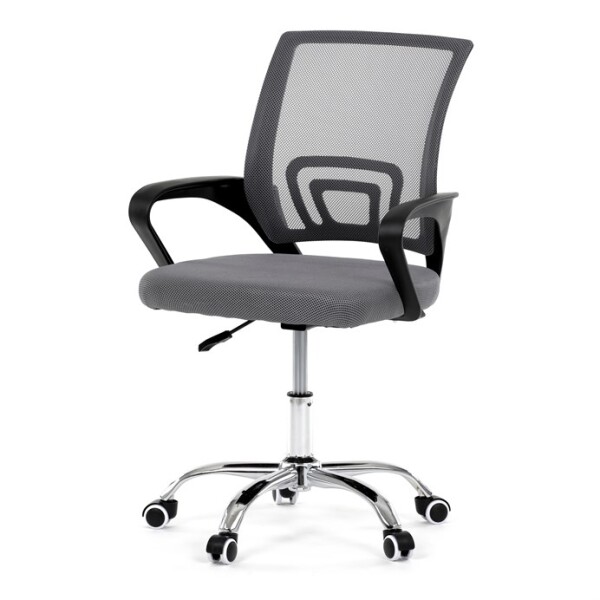 Dětská židle, výškově nastavitelná, šedá síťovina, KA-L103 GREY