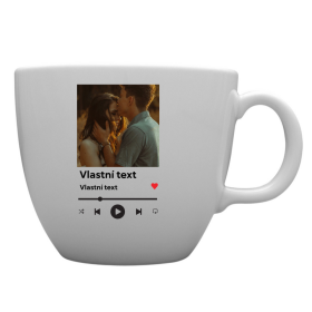 Personalizovaný MEGA XXL keramický hrnek 1000 ml s motivem přehrávače