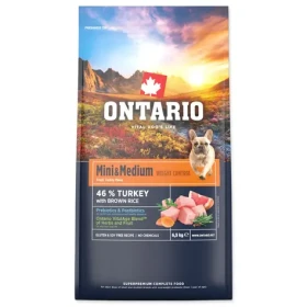 Ontario Mini Medium Weight Control Turkey Brown Rice 6.5kg / Granule pro dospělé psy (214-13147)