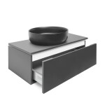 Koupelnová skříňka s krycí deskou SAT Feel 100x30x46 cm antracit mat SATFEEL100ANTD SATFEEL100ANTD