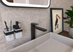 Vysoká umyvadlová baterie SAT Vision bez výpusti černá matná SATBSVI285C SATBSVI285C