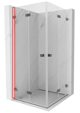 MEXEN - LUNAR nástěnná lišta 200 cm 1 ks, pro 832 836 pro sklo 6mm grafit kartáčovaná 830-14-66