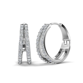 Elenys pozlacené náušnice s krystaly Swarovski® 18K bílé zlato