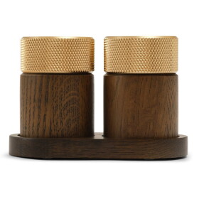 GEJST Mlýnek na sůl a pepř Sina Dark Oak / Brass, hnědá barva, dřevo, kov