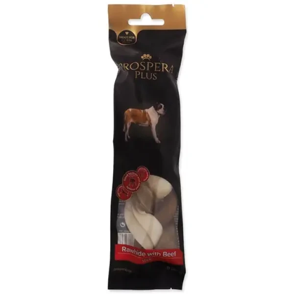 Prospera Plus surová kůže s hovězím 17,5 cm / Pamlsek pro psy / Pletená tyčinka / Superpremium / 1 ks (1514-17085)