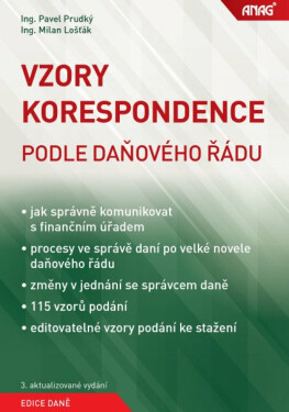 Vzory korespondence podle daňového řádu - Milan Lošťák, Pavel Prudký