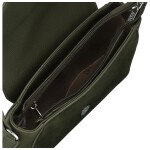 Módní dámská koženková kabelka na rameno Harper, tmavě zelená