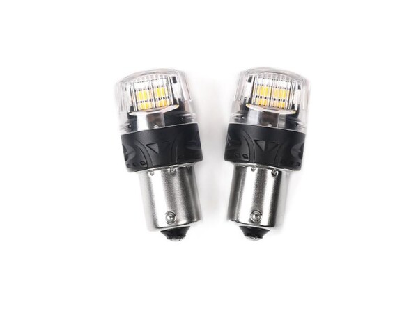 Autožárovka LED BA15S 12V CARCLEVER 16LED 2835SMD oranžová