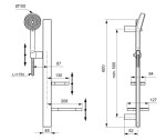 IDEAL STANDARD - ALU+ Set sprchové hlavice, tyče a hadice, 2 proudy, hedvábná černá BD586XG