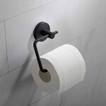 CERANO - Nástěnný držák toaletního papíru Lineo - černá matná CER-479551