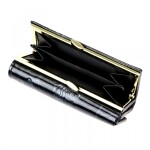 Luxusní dámská kožená peněženka s motýlky Gregorio Sihle, černá