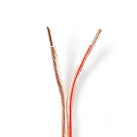 Nedis Repro kabel 2x 4.00 mm2 transparentní / Měď / 15.0 m / Kulatý / PVC (CABR4000TR150)