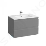 Laufen - Pro S Skříňka s umyvadlem, 800x500 mm, 2 zásuvky, matný grafit H8619634801041